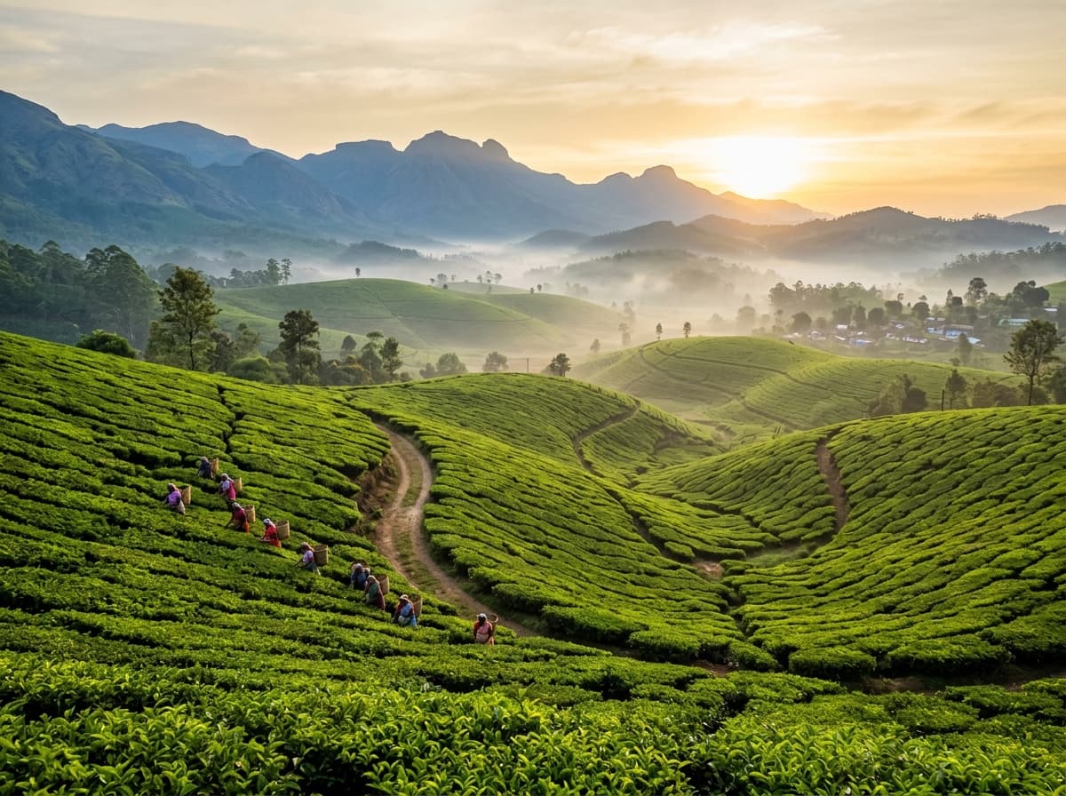 Custom Kerala tour across Munnar hills and tea plantations